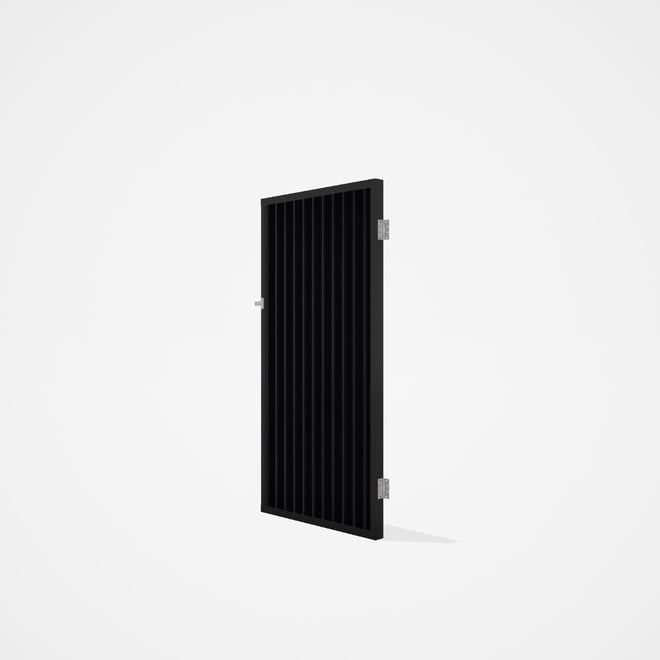 Good Neighbour® CGI Gate Premium .35 BMT Single 1.8m High Sheet: Gun Metal Grey, Frame: Ebony