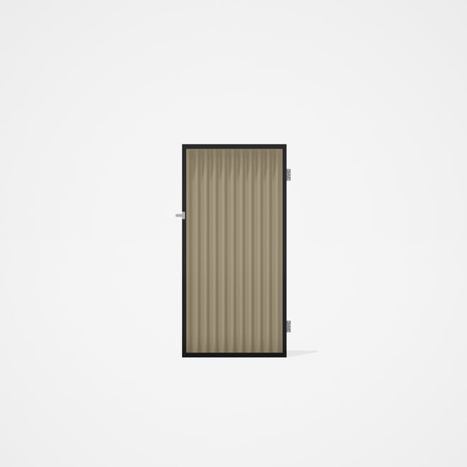 Good Neighbour® CGI Gate Premium .35 BMT Single 1.8m High Sheet: Merino, Frame: Ebony