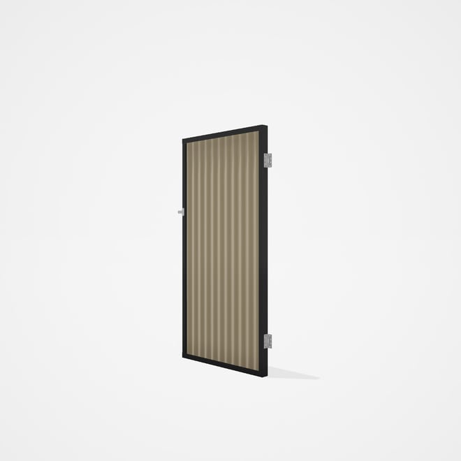 Good Neighbour® CGI Gate Premium .35 BMT Single 1.8m High Sheet: Merino, Frame: Ebony