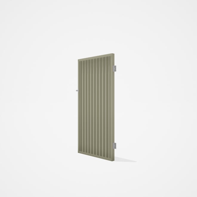 Good Neighbour® CGI Gate Premium .35 BMT Single 1.8m High Sheet: Moss Vale Sand, Frame: Moss Vale Sa