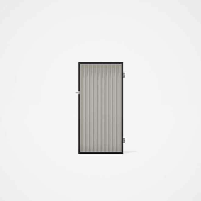 Good Neighbour® CGI Gate Premium .35 BMT Single 1.8m High Sheet: Off White, Frame: Ebony