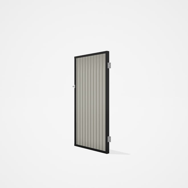 Good Neighbour® CGI Gate Premium .35 BMT Single 1.8m High Sheet: Off White, Frame: Ebony