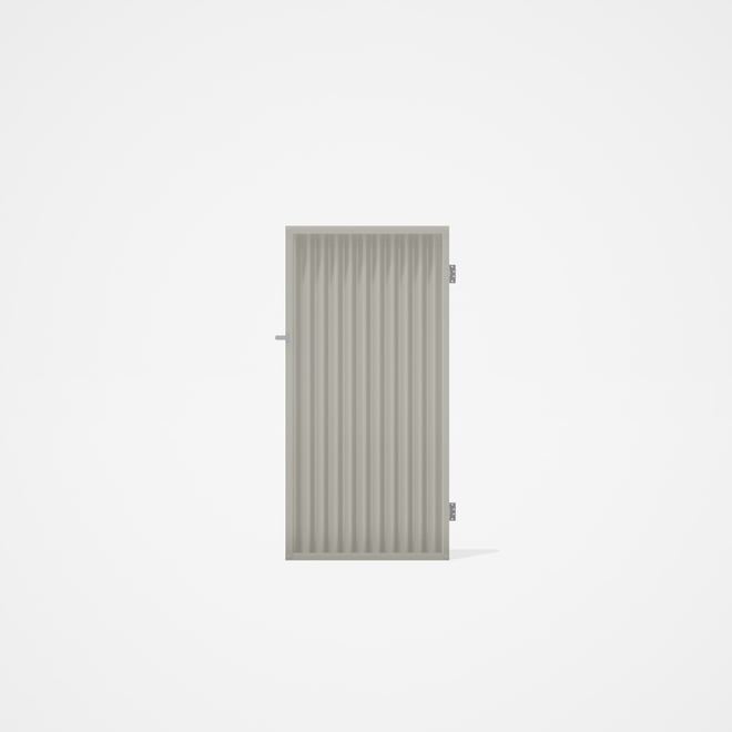 Good Neighbour® CGI Gate Premium .35 BMT Single 1.8m High Sheet: Off White, Frame: Off White