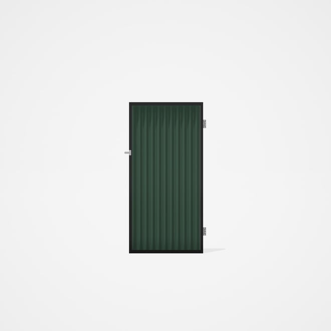 Good Neighbour® CGI Gate Premium .35 BMT Single 1.8m High Sheet: Rivergum, Frame: Ebony