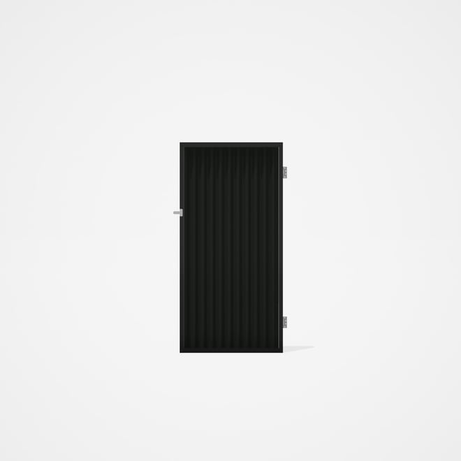 Good Neighbour® CGI Gate Premium .35 BMT Single 1.8m High Sheet: Slate Grey, Frame: Ebony