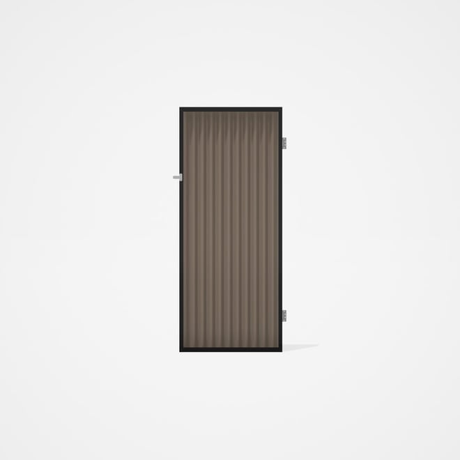 Good Neighbour® CGI Gate Premium .35 BMT Single 2.1m High Sheet: Beige, Frame: Ebony