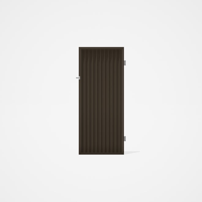 Good Neighbour® CGI Gate Premium .35 BMT Single 2.1m High Sheet: Banyan Brown, Frame: Banyan Brown