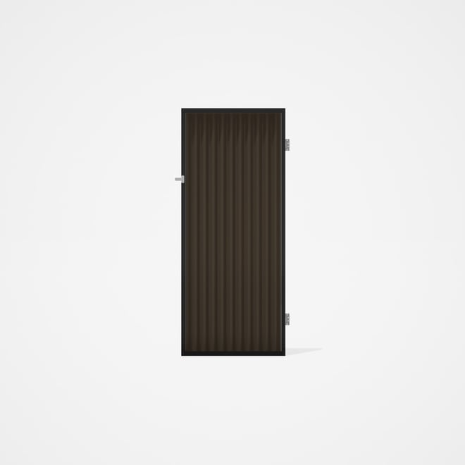 Good Neighbour® CGI Gate Premium .35 BMT Single 2.1m High Sheet: Banyan Brown, Frame: Ebony