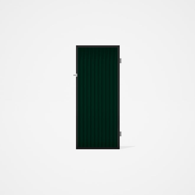 Good Neighbour® CGI Gate Premium .35 BMT Single 2.1m High Sheet: Caulfield Green, Frame: Ebony