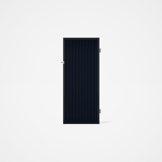 Good Neighbour® CGI Gate Premium .35 BMT Single 2.1m High Sheet: Dark Stone, Frame: Ebony