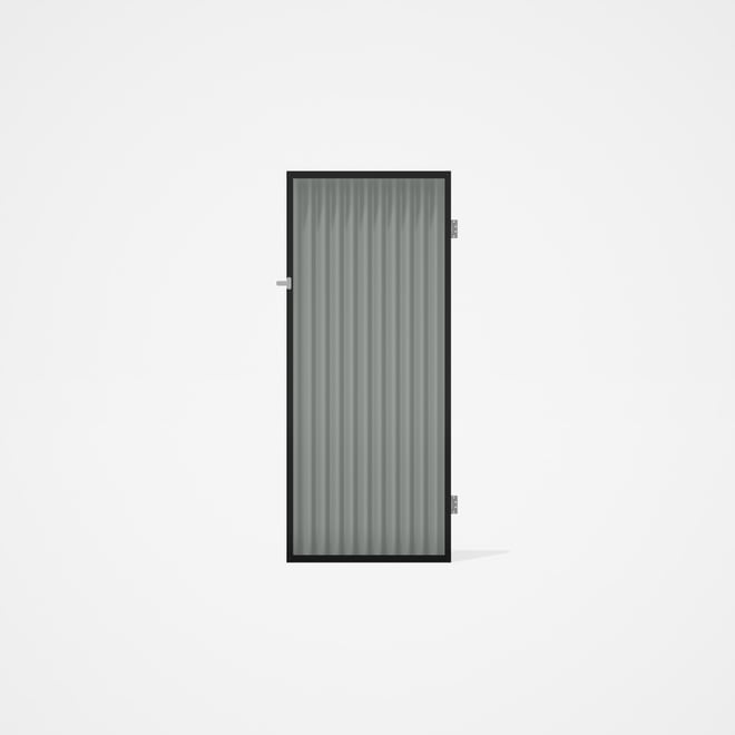 Good Neighbour® CGI Gate Premium .35 BMT Single 2.1m High Sheet: Gull Grey, Frame: Ebony