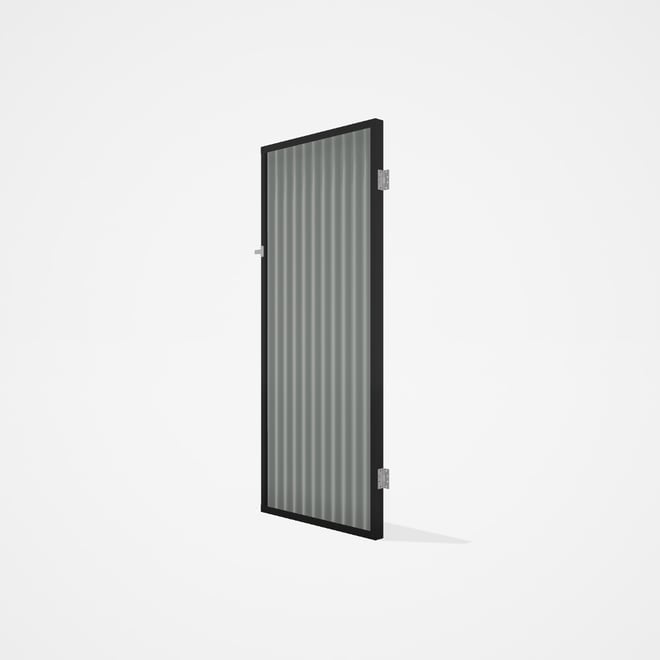 Good Neighbour® CGI Gate Premium .35 BMT Single 2.1m High Sheet: Gull Grey, Frame: Ebony