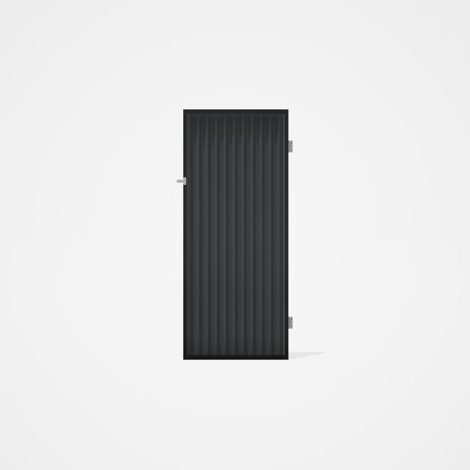 Good Neighbour® CGI Gate Premium .35 BMT Single 2.1m High Sheet: Granite, Frame: Ebony