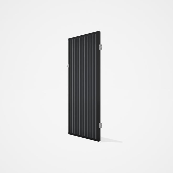 Good Neighbour® CGI Gate Premium .35 BMT Single 2.1m High Sheet: Granite, Frame: Ebony