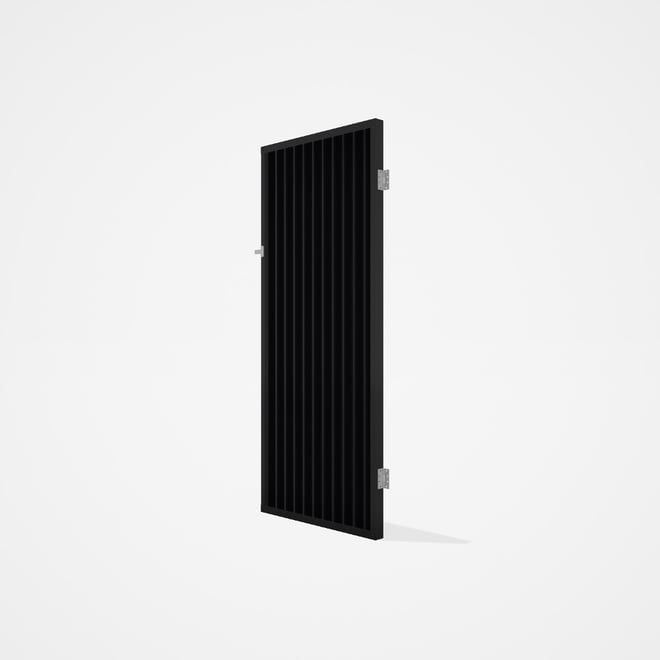 Good Neighbour® CGI Gate Premium .35 BMT Single 2.1m High Sheet: Gun Metal Grey, Frame: Ebony