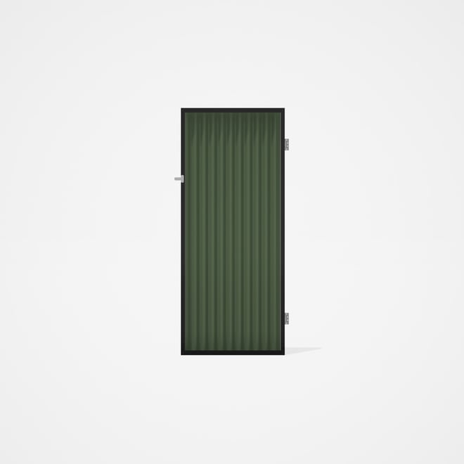 Good Neighbour® CGI Gate Premium .35 BMT Single 2.1m High Sheet: Mist Green, Frame: Ebony