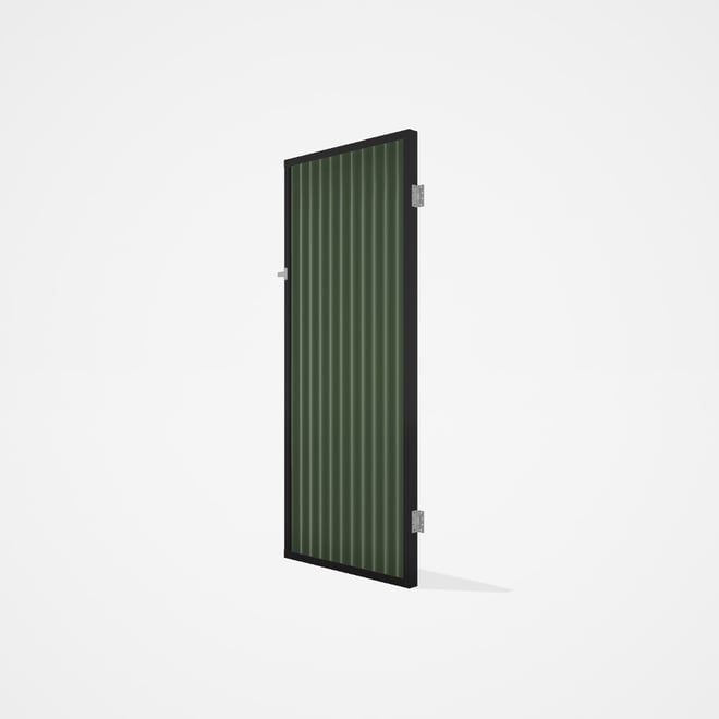Good Neighbour® CGI Gate Premium .35 BMT Single 2.1m High Sheet: Mist Green, Frame: Ebony