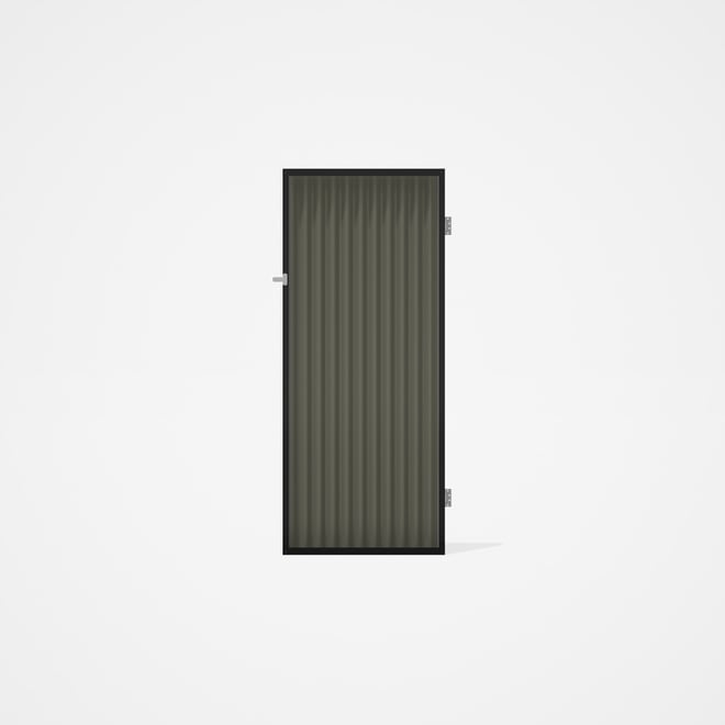 Good Neighbour® CGI Gate Premium .35 BMT Single 2.1m High Sheet: Marsh, Frame: Ebony