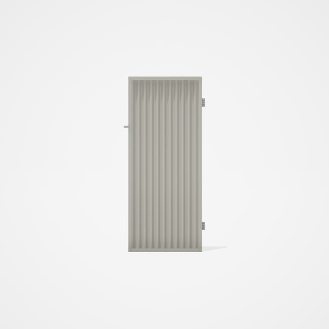 Good Neighbour® CGI Gate Premium .35 BMT Single 2.1m High Sheet: Off White, Frame: Off White