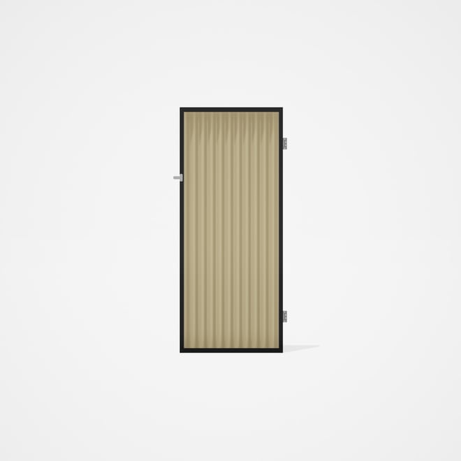 Good Neighbour® CGI Gate Premium .35 BMT Single 2.1m High Sheet: Primrose, Frame: Ebony