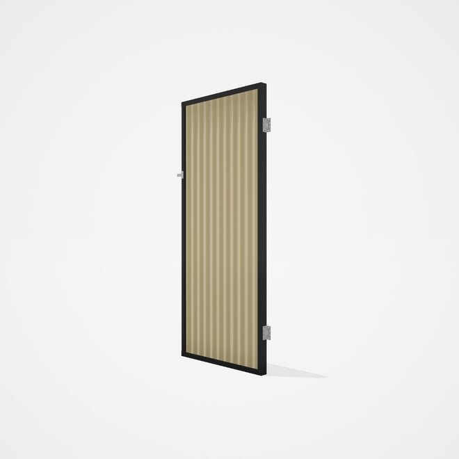 Good Neighbour® CGI Gate Premium .35 BMT Single 2.1m High Sheet: Primrose, Frame: Ebony