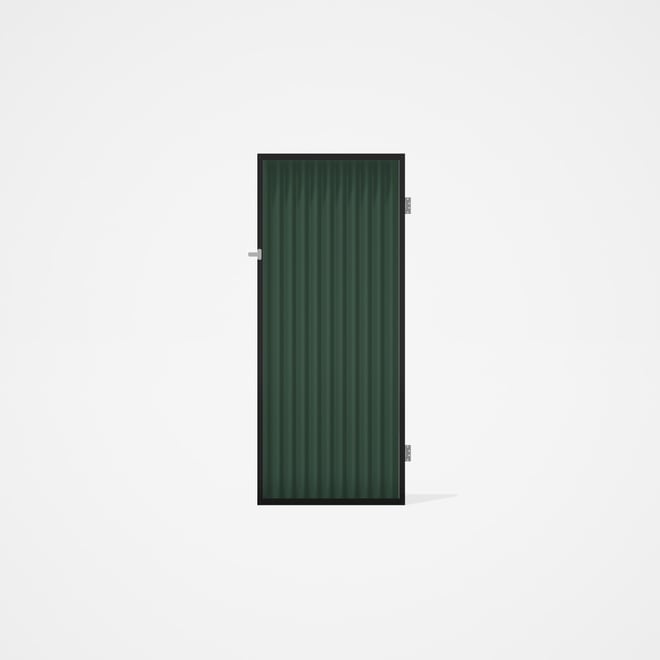 Good Neighbour® CGI Gate Premium .35 BMT Single 2.1m High Sheet: Rivergum, Frame: Ebony
