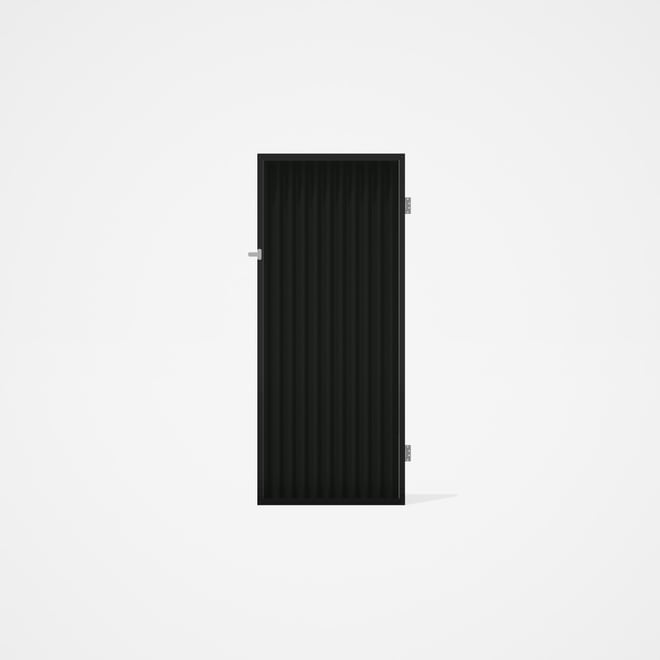 Good Neighbour® CGI Gate Premium .35 BMT Single 2.1m High Sheet: Slate Grey, Frame: Ebony