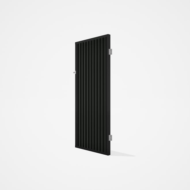 Good Neighbour® CGI Gate Premium .35 BMT Single 2.1m High Sheet: Slate Grey, Frame: Ebony