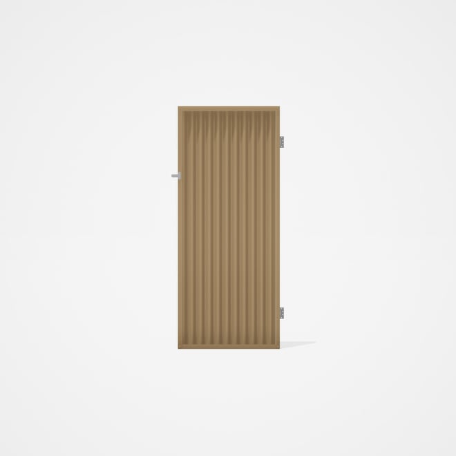 Good Neighbour® CGI Gate Premium .35 BMT Single 2.1m High Sheet: Wheat, Frame: Wheat