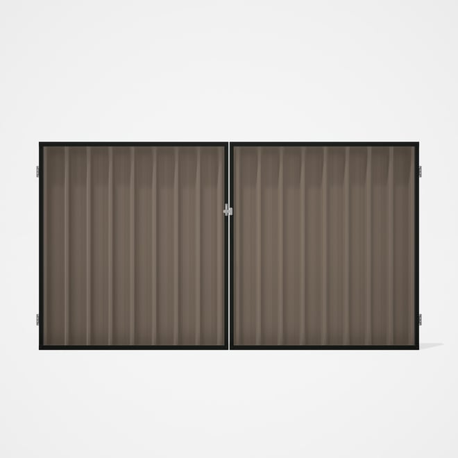 Good Neighbour® Superdek® Double Gate Standard .32 BMT 1.8m High Sheet: Beige, Frame: Slate Grey