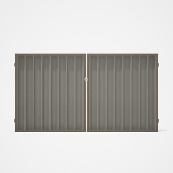 Good Neighbour® Superdek® Double Gate Standard .32 BMT 1.8m High Sheet: Birch, Frame: Beige