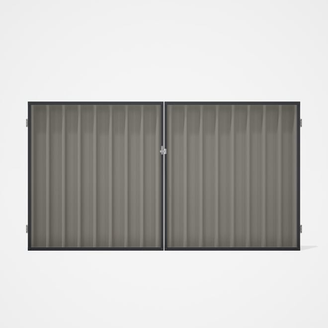 Good Neighbour® Superdek® Double Gate Standard .32 BMT 1.8m High Sheet: Birch, Frame: Granite