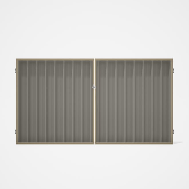 Good Neighbour® Superdek® Double Gate Standard .32 BMT 1.8m High Sheet: Birch, Frame: Merino