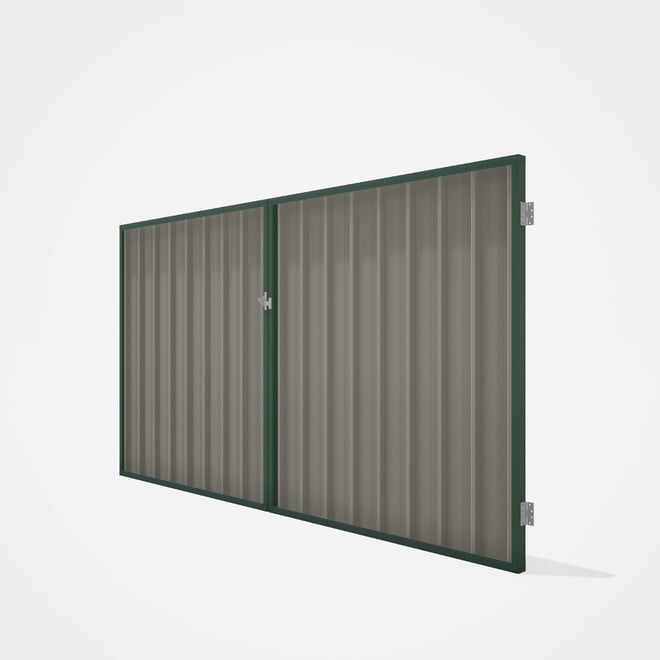 Good Neighbour® Superdek® Double Gate Standard .32 BMT 1.8m High Sheet: Birch, Frame: Rivergum