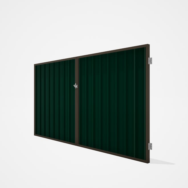 Good Neighbour® Superdek® Double Gate Standard .32 BMT 1.8m High Sheet: Caulfield Green, Frame: Bany