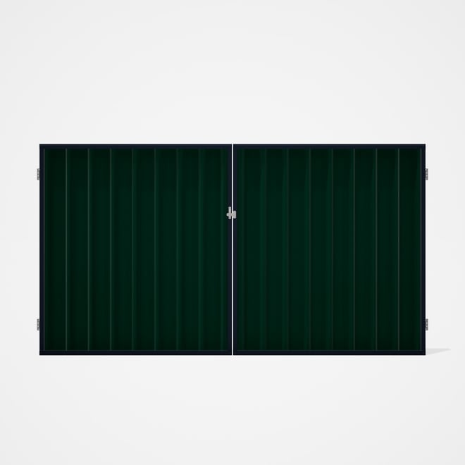 Good Neighbour® Superdek® Double Gate Standard .32 BMT 1.8m High Sheet: Caulfield Green, Frame: Dark