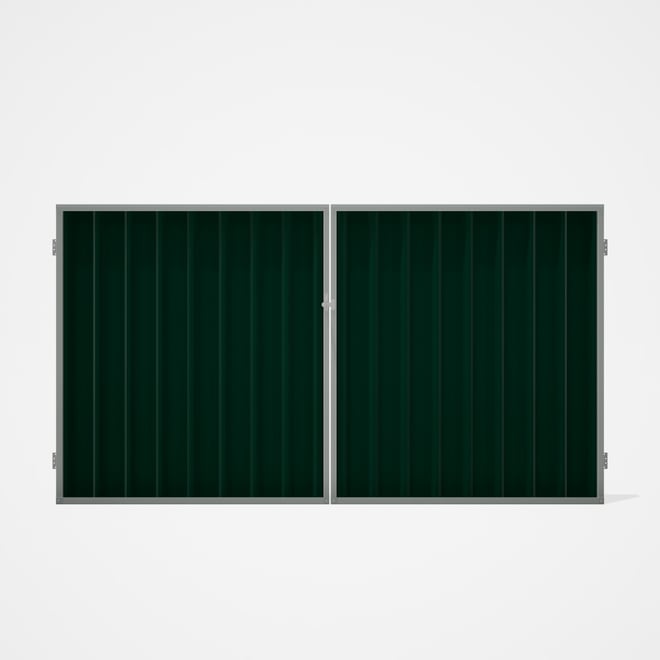 Good Neighbour® Superdek® Double Gate Standard .32 BMT 1.8m High Sheet: Caulfield Green, Frame: Gull