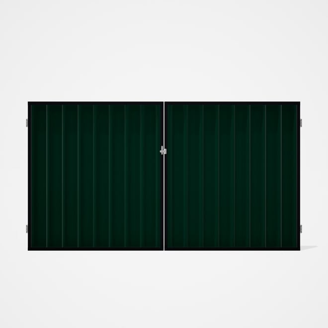 Good Neighbour® Superdek® Double Gate Standard .32 BMT 1.8m High Sheet: Caulfield Green, Frame: Gun 