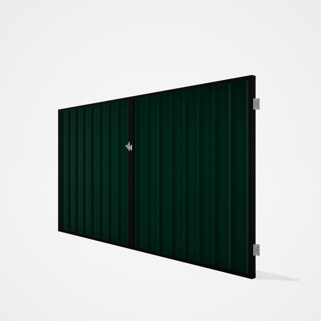 Good Neighbour® Superdek® Double Gate Standard .32 BMT 1.8m High Sheet: Caulfield Green, Frame: Gun 