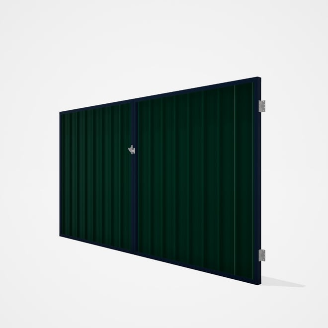 Good Neighbour® Superdek® Double Gate Standard .32 BMT 1.8m High Sheet: Caulfield Green, Frame: Moun