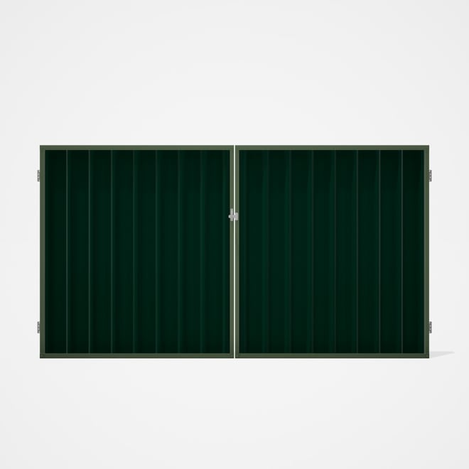 Good Neighbour® Superdek® Double Gate Standard .32 BMT 1.8m High Sheet: Caulfield Green, Frame: Mist