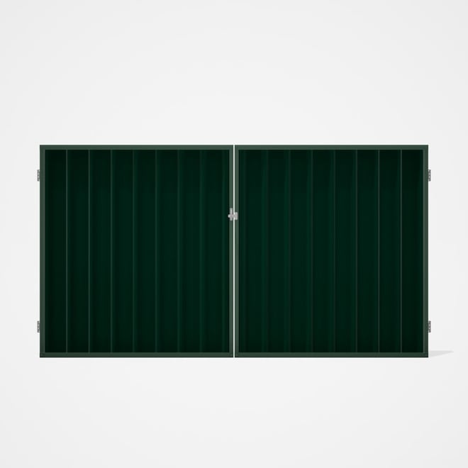 Good Neighbour® Superdek® Double Gate Standard .32 BMT 1.8m High Sheet: Caulfield Green, Frame: Rive