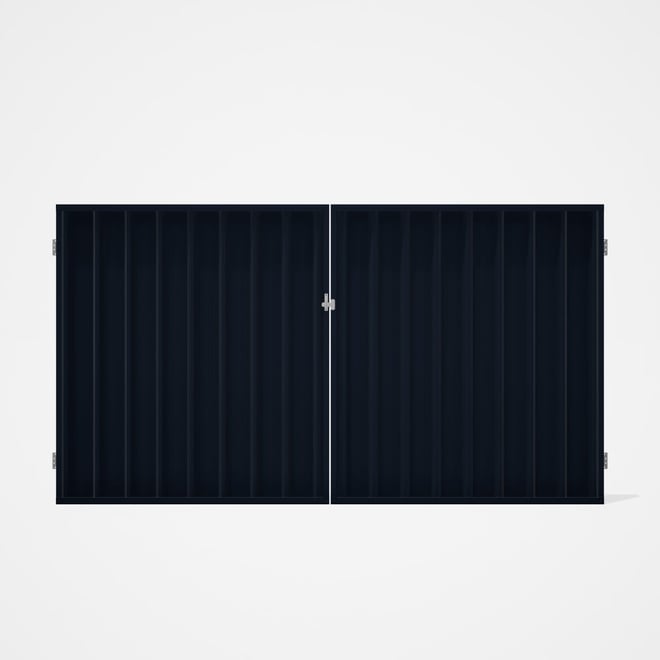 Good Neighbour® Superdek® Double Gate Standard .32 BMT 1.8m High Sheet: Dark Stone, Frame: Dark Ston