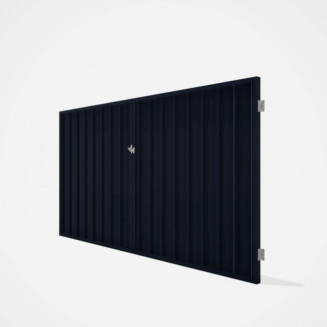 Good Neighbour® Superdek® Double Gate Standard .32 BMT 1.8m High Sheet: Dark Stone, Frame: Dark Ston