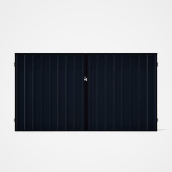 Good Neighbour® Superdek® Double Gate Standard .32 BMT 1.8m High Sheet: Dark Stone, Frame: Gun Metal