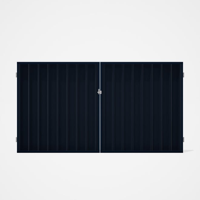 Good Neighbour® Superdek® Double Gate Standard .32 BMT 1.8m High Sheet: Dark Stone, Frame: Mountain 