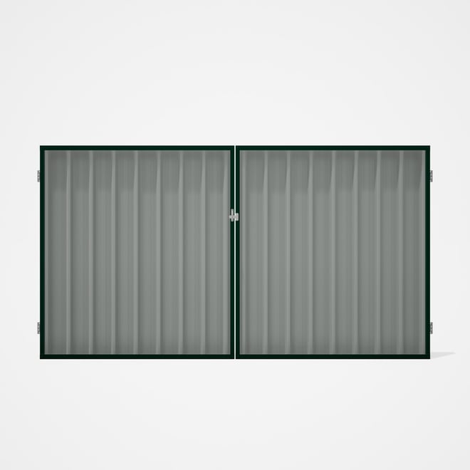 Good Neighbour® Superdek® Double Gate Standard .32 BMT 1.8m High Sheet: Gull Grey, Frame: Caulfield 