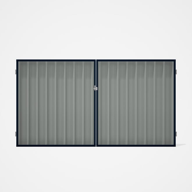 Good Neighbour® Superdek® Double Gate Standard .32 BMT 1.8m High Sheet: Gull Grey, Frame: Mountain B