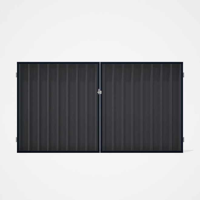 Good Neighbour® Superdek® Double Gate Standard .32 BMT 1.8m High Sheet: Granite, Frame: Dark Stone