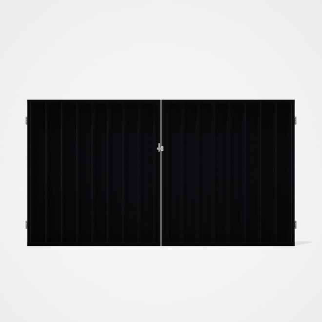 Good Neighbour® Superdek® Double Gate Standard .32 BMT 1.8m High Sheet: Gun Metal Grey, Frame: Gun M